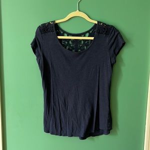 NY&C navy T-shirt with detailed back